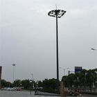 Polygonal HDG 50m Flood Light Poles با سرعت بالا برای روشنایی Motoway