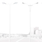 Double Armms Q235 10 متر پانل های نور خیابانی استوانه ای با پانل خورشیدی