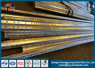 Hot Dip Q235 Metal Metal Pole Galvanized Steel Metal با اتصال فلنج