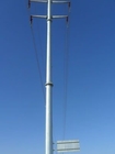 قطب لوله لوله ای مخروطی فولادی گالوانیزه 13.8 کیلوولت برای برج انتقال برق